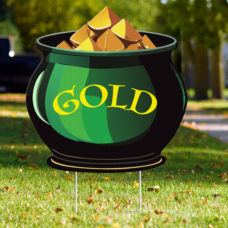 St. Patrick's Day  Pot of Gold Yard Sign