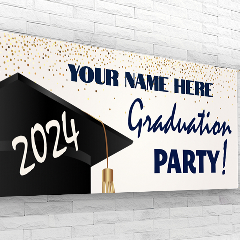 3x8 Graduation Party Banner- Editable!