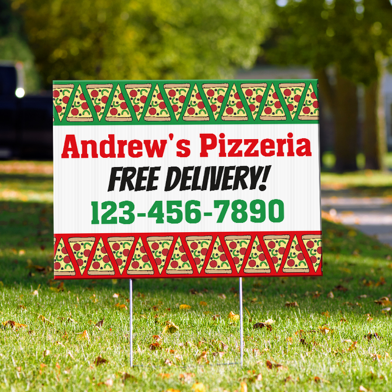 Yard Signs - Pizza Delivery Template